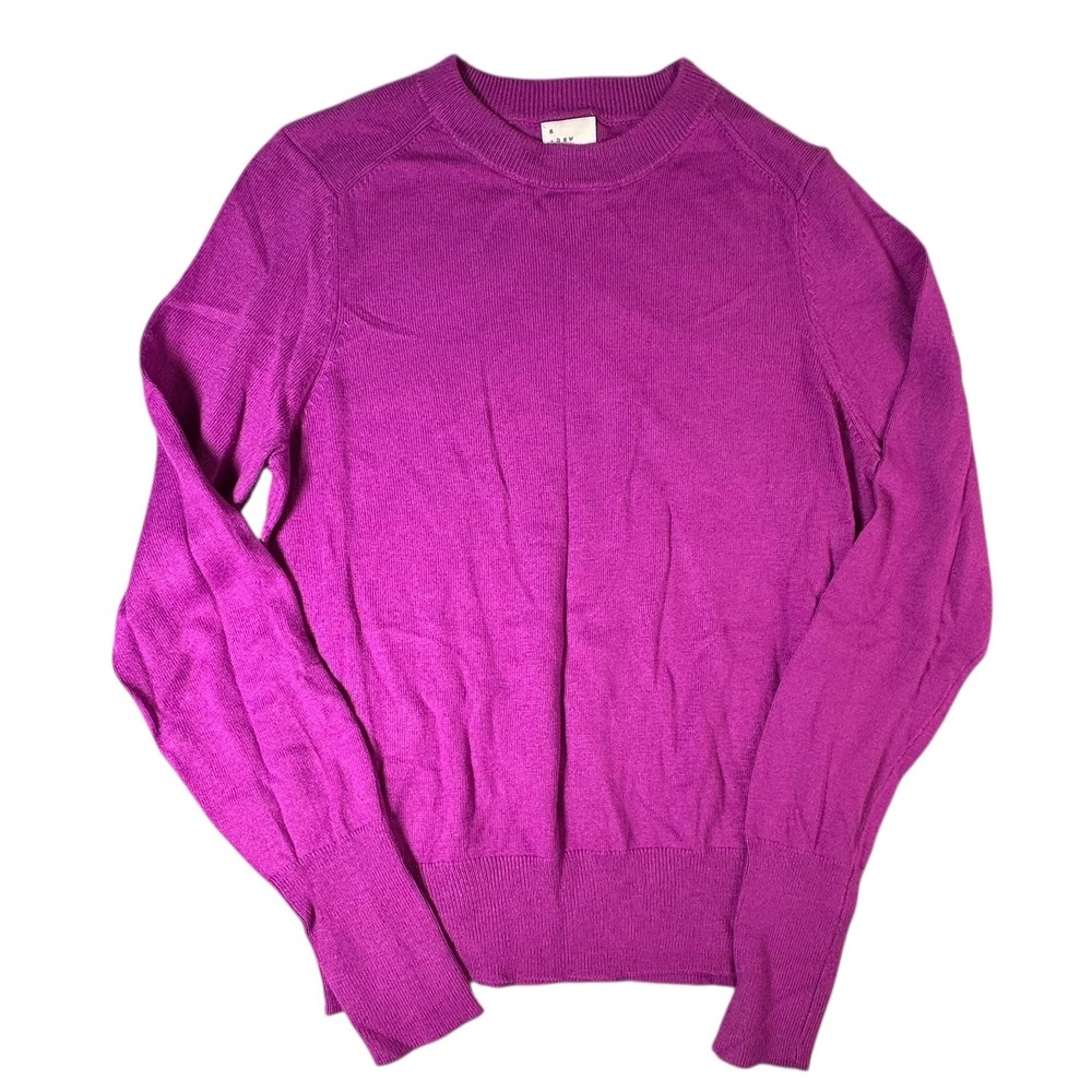A New Day Crewneck Pullover Sweater Magenta Knit XS Purple